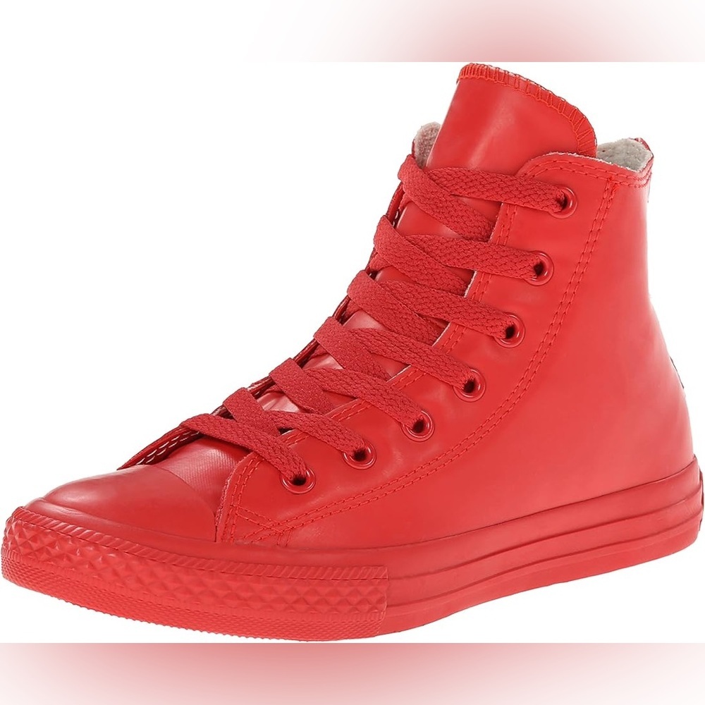 Converse all star HI rubber Red sneakers‎ hightop
Unisex sizing women’s 5